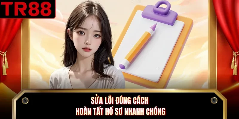 Sửa lỗi đúng cách hoàn tất hồ sơ nhanh chóng